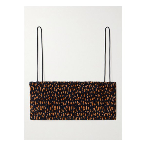 셔링 프린트  비키니 탑 브라운 1647597325595317