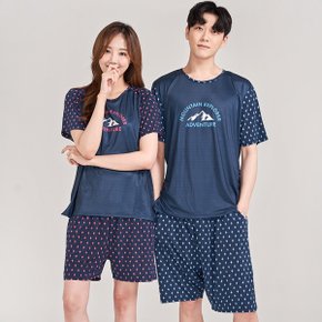 남성 여름잠옷 남성 마운틴 아이스 여름 반팔잠옷