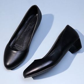 여자신발 여성 베이직 면접구두 정장코디 심플 펌프스힐