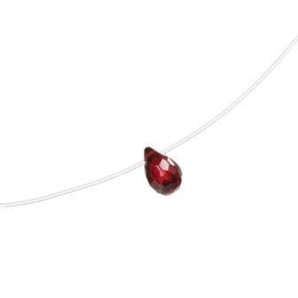 페르테 레드 지르콘 플로팅 목걸이, Red Zircon Floating Necklace