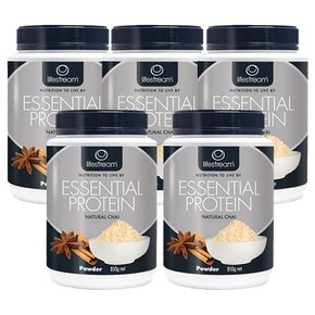 뉴질랜드 라이프스트림 에션셜 프로틴 내추럴 차이 850g PROTEIN CHAI 5팩