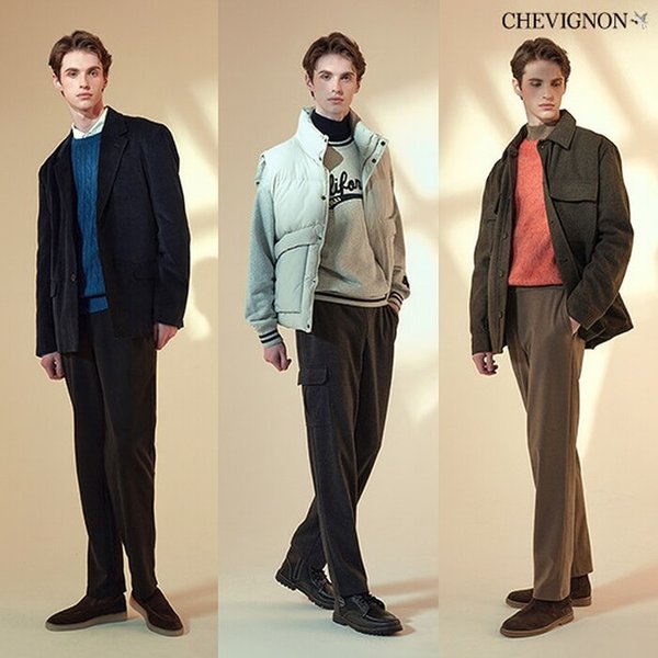 남성 컴포트 기모 밴딩 팬츠 3종택1