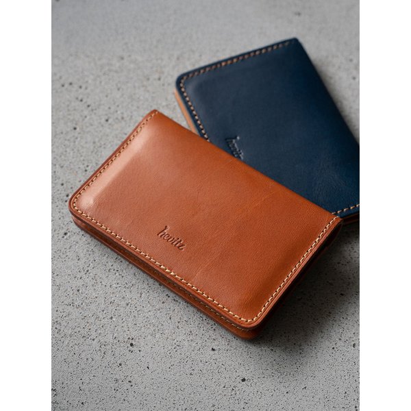 천연 소가죽 슬림 카드 지갑