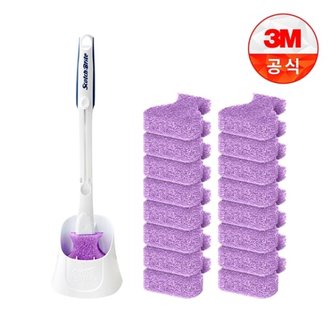 3M 변기청소 베이킹소다 크린스틱 핸들+캐디+리필 17입