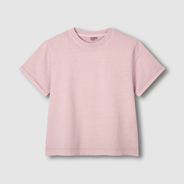 여 워싱 반팔 티셔츠 J116201079064