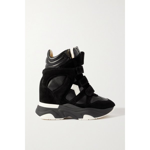 가죽 스웨이드 하이탑 웨지 스니커즈 1647597324384926