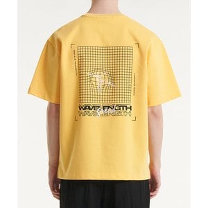 가넷옴므 [온라인 단독] GBS34246 옐로우 오버핏 GREED 콜라보 아트웍 티셔츠