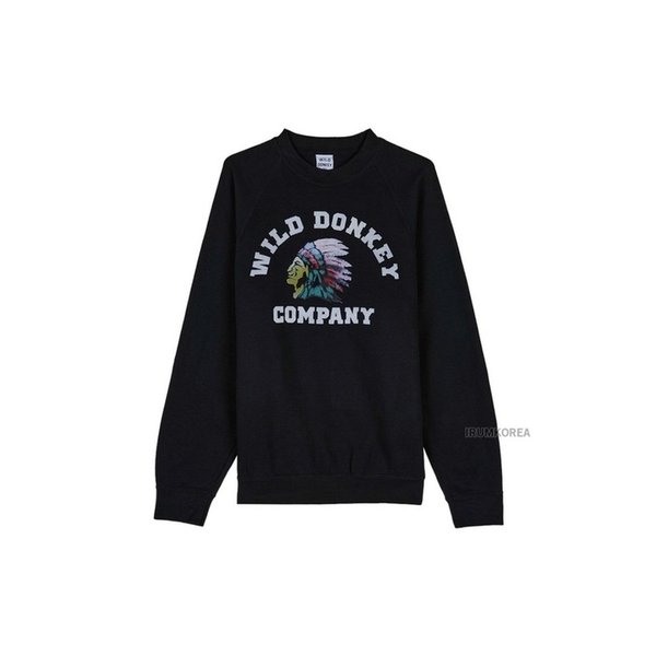 [와일드 동키] FW25 공용 WD 치프 맨투맨 FR WD CHIEF BLACK