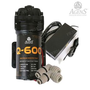 아겐스펌프 Q-600 DC24V 분당 3.2L 커넥터+5A 아답터 (석션 자흡가능)