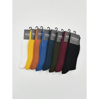 언비데이 남자 6-2골지 컬러 삭스