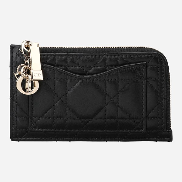 [시흥점] [디올]6S S0965ONMJ 900 레이디 디올 컴팩트 지퍼 카드 지갑 블랙