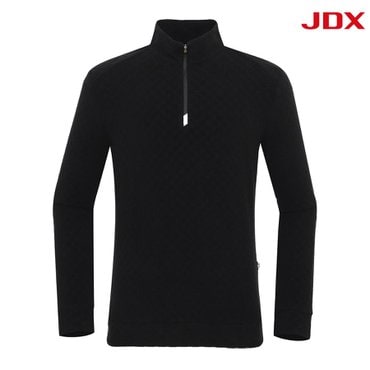 JDX_골프 [JDX] 남성 테리 JQD 반집업 하이넥 티셔츠(X1TLU4403BK)