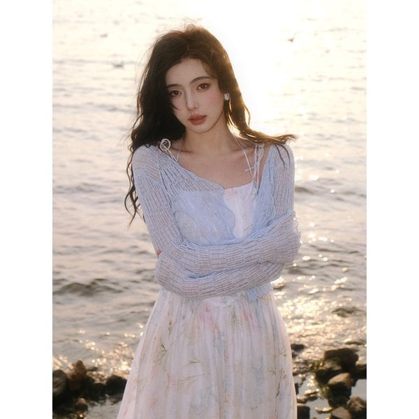 라이트 물결 가디건