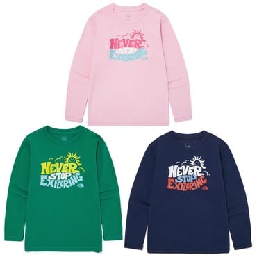 노스페이스키즈 NT7TQ06 키즈 샌드캐슬 롱슬리브 티 KS SANDCASTLE L/S TEE
