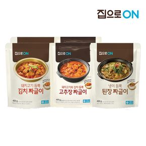 집으로ON 짜글이 400g 김치짜글이 2개 + 고추장짜글이 2개 + 된장 짜글이 1개..[34269568]