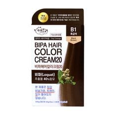 자연으로 비파 헤어컬러크림20 B1흑갈색 200ml 덕용[34721337]