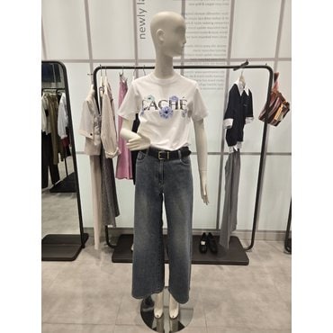 ZOOC 라운드넥 레터링 티셔츠 Z252MSM020