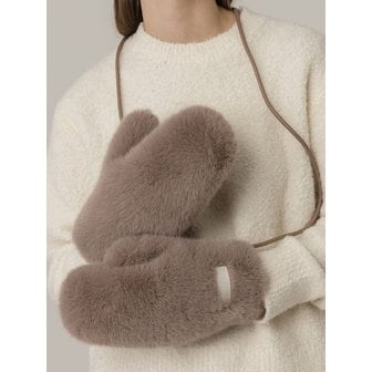 몰리올리 BEAR BEAR reversible mittens [taupe]