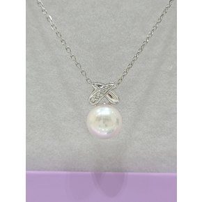 젤리 아코야(7.5mm) 진주 목걸이(체인 리 라인W 16인치) WG 18K 240000052-381400648