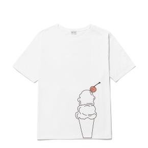 큘 THE MODERN ICE CREAM T-SHIRT - WHITE