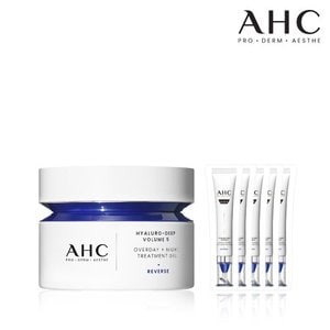 AHC [선물대전] 프로샷 히알루로 딥볼륨5 오버데이나이트 트리트먼트젤 50ml+아이크림1mlx5매