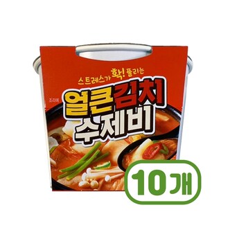  얼큰김치 수제비 스트레스가 확풀리는 즉석컵용기 196g x 10개