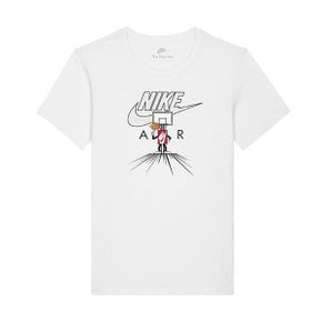 키즈 NSW 멀티 카툰 주니어 아동 반팔 티셔츠 화이트 DX9527-100