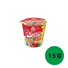 오뚜기 진라면 매운맛 소컵 65g 15입