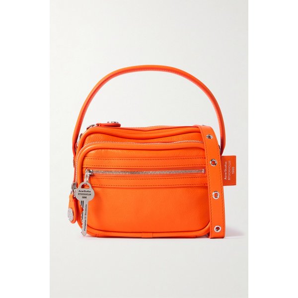 장식된 텍스처 가죽 숄더백 오렌지 46376663162970006