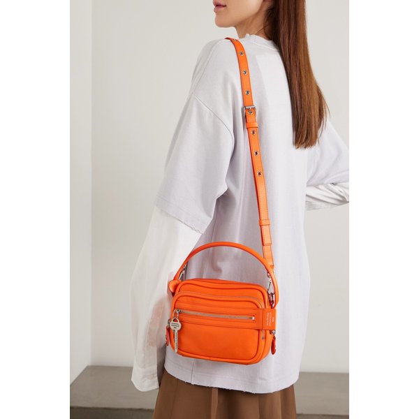 장식된 텍스처 가죽 숄더백 오렌지 46376663162970006