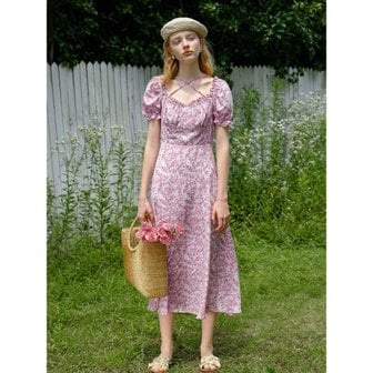 던드롭 DD_Pink flower sling dress