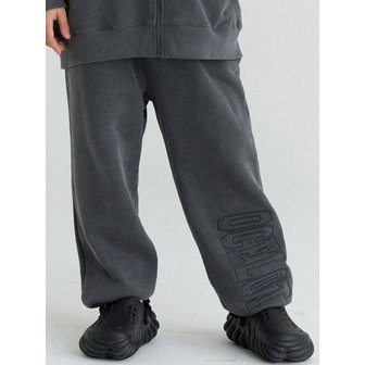 오실롯주니어 E18 기모 피그 스티치자수 조거팬츠 (차콜)
