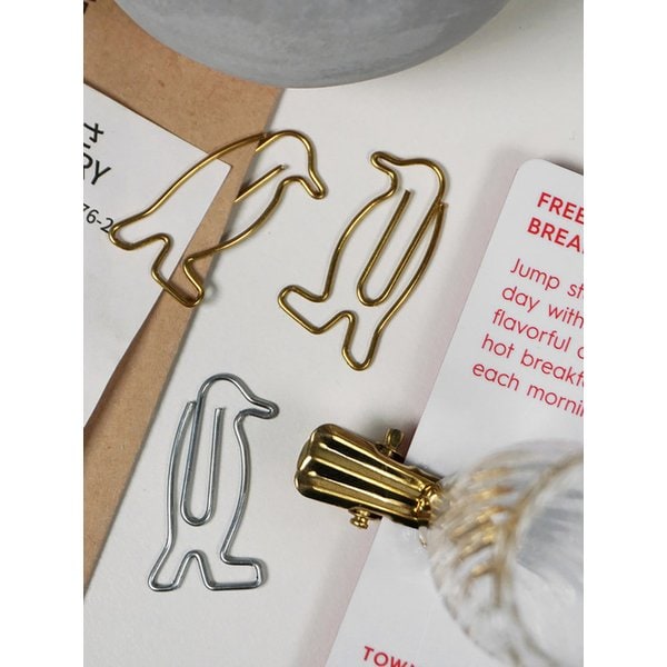 펭귄 모양 컬러 메모 클립 (랜덤발송)