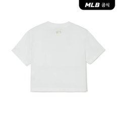 [코리아공식] 여성 베이직 스몰로고 크롭 반팔 티셔츠 NY (White)