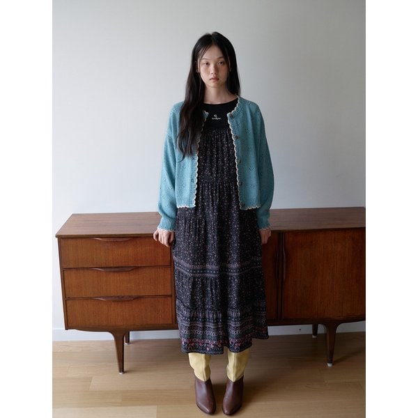 레이어드 패턴 보더 믹스 원피스_T256MOP152W