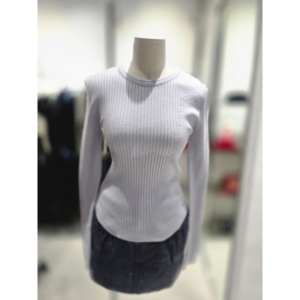 [여주점] 어깨 트임 포인트 슬림 골지 니트 EQ4KL261