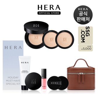 헤라 [핫딜][SSG] 블랙 쿠션 파운데이션 디럭스 SPF34/PA++ (본품15g+리필15x2)