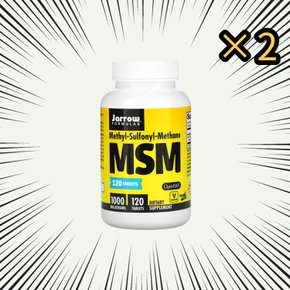 자로우 MSM 식이유황 1,000mg 120정 2통