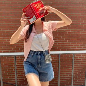 헨미 카라 물결 시스루 여름 가디건  5color _P370078634