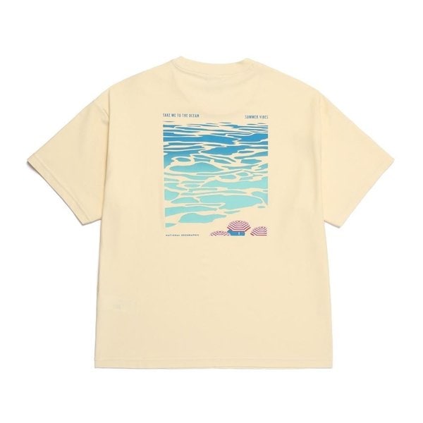 [여주점] N252MRG430 세미오버핏 반팔 워터 티셔츠 LEMON