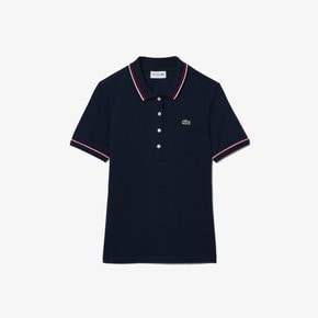 [시흥점] 여성 컬러티핑 슬림핏 저지 폴로셔츠 DF9599-55G