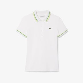 [시흥점] 여성 컬러티핑 슬림핏 저지 폴로셔츠 DF9599-55G
