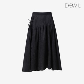 리본 장식 플레어 롱 스커트 BK_D252MSD059