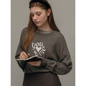 You and me overfit pullover knit