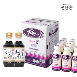 신앙촌 프로바이오틱스 런 요구르트 12병 & 신앙촌 양조간장 360ML 2병