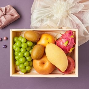 [전국택배]청연 혼합 과일 선물 세트 3kg (샤인,골드망고,사과,배,자몽,골드키위,용과)