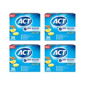 ACT 에이시티 구강건조 사탕 허니 레몬 Lozenges 36 로렌지 4팩