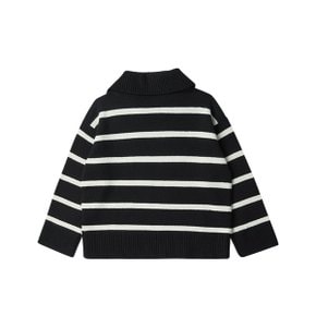 Big Collar Stripe Knit Top Black (0JSN3KT40102F)[정가:289,800원]