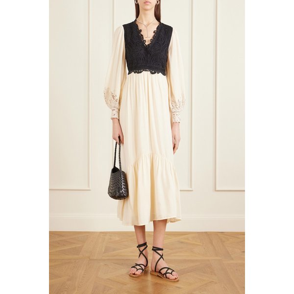 아델리나 우븐 기퓨어 레이스 맥시 원피스 46376663162969478