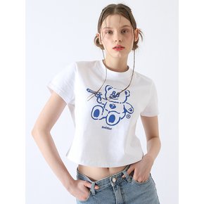 BadBear Crop Tee White